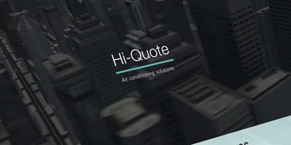 Diseño web de la landing page HI-Quote