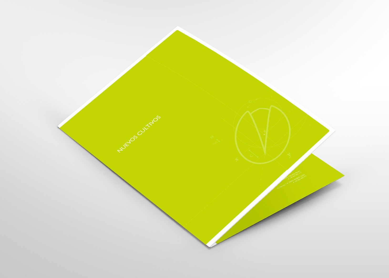 Aplicacion de la identidad visual de Green Pearl en carpeta