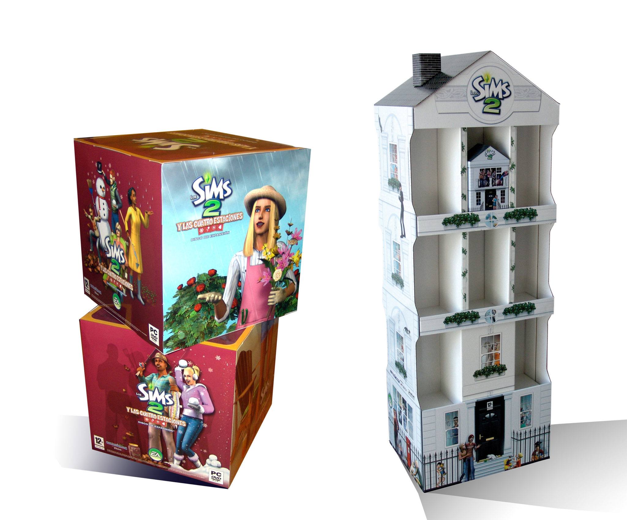 Cabecera promocional de Los Sims 2 PLV