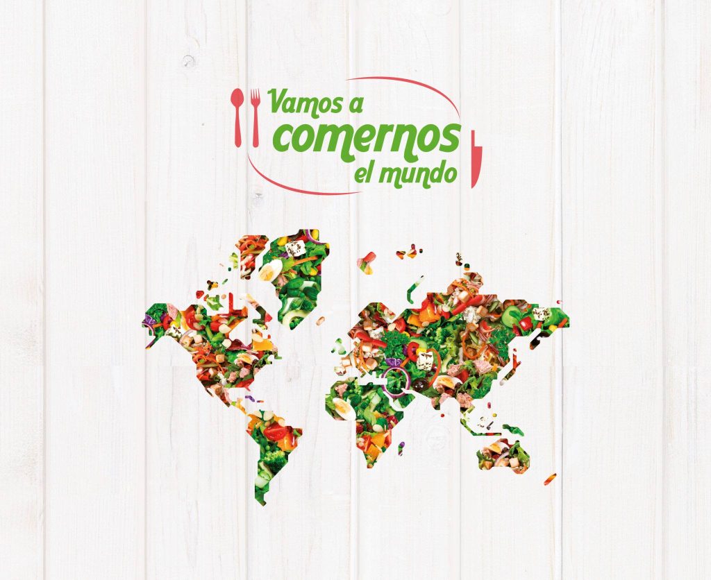 Logotipo Imagen de marca del TradeKit de lanzamiento Florette Vamos a Comernos el Mundo