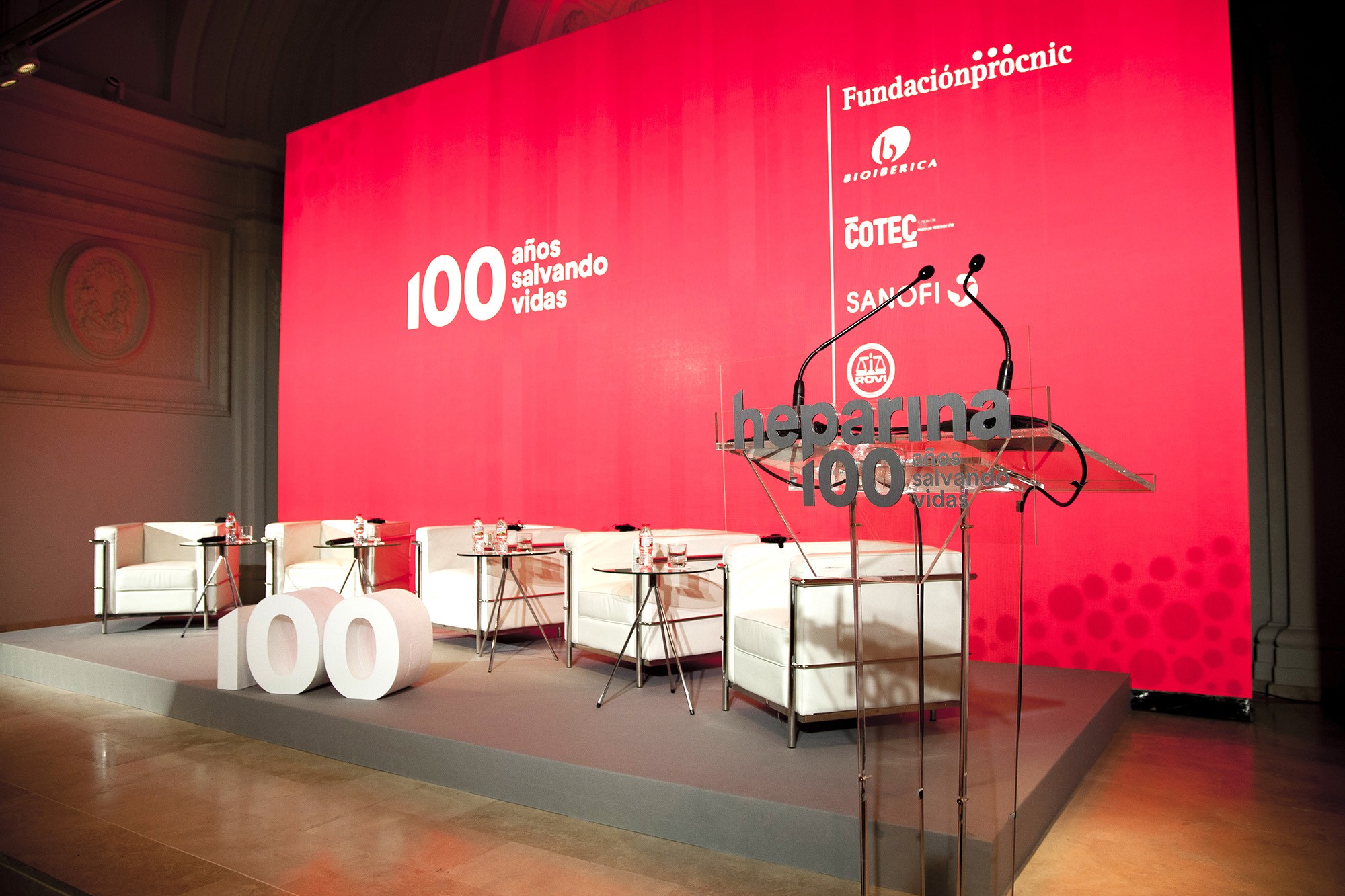 Decoración del evento conmemorativo de Bioibérica