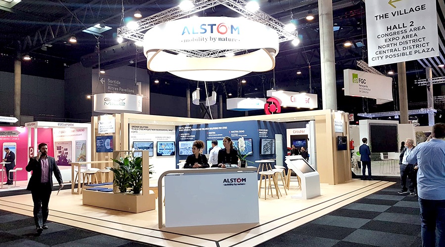 Diseño Stand de Alstom en Smart Cities Expo World Congress 2019