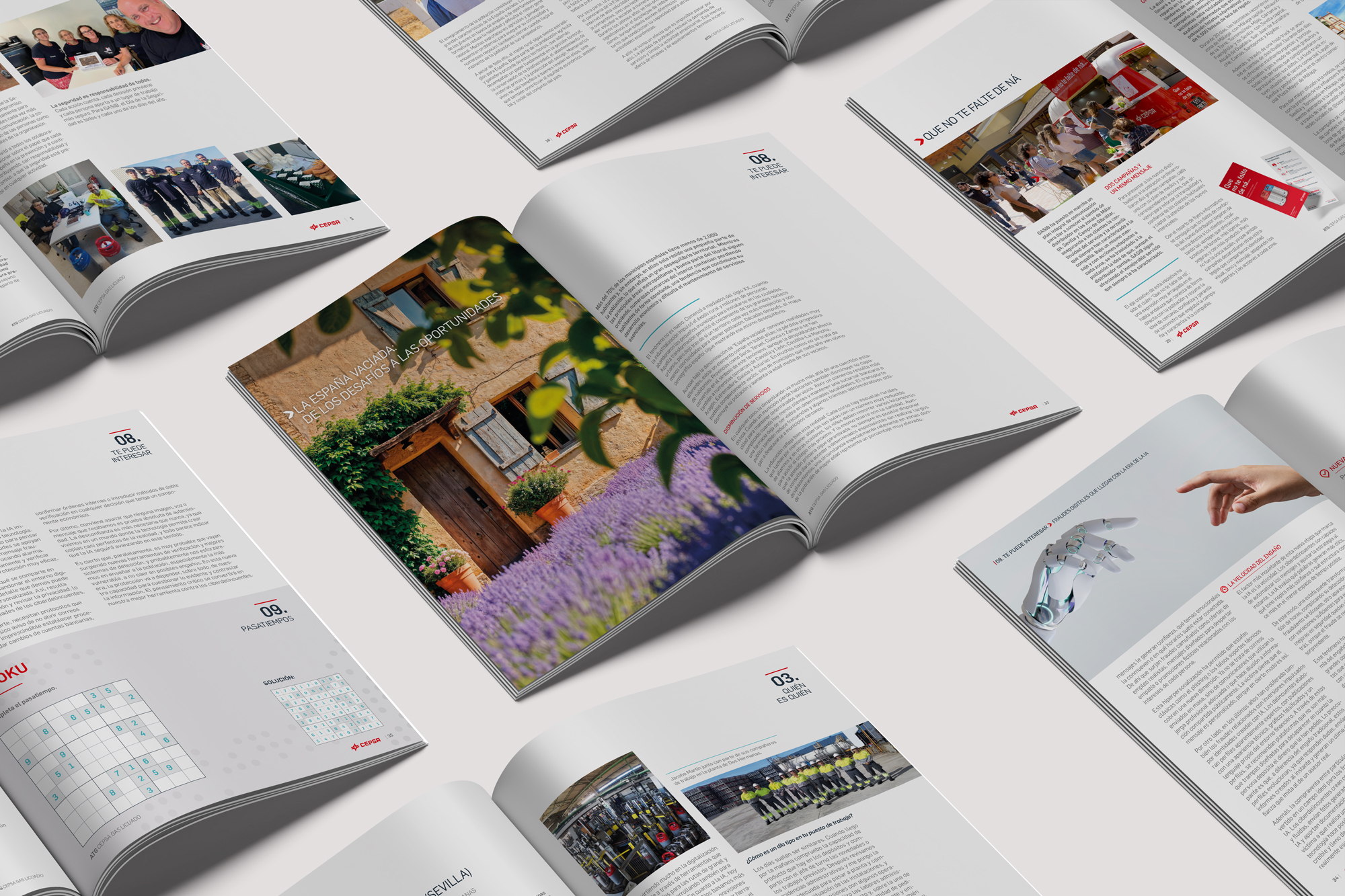 Diseño y maquetación interior de la revista A Todo Gas