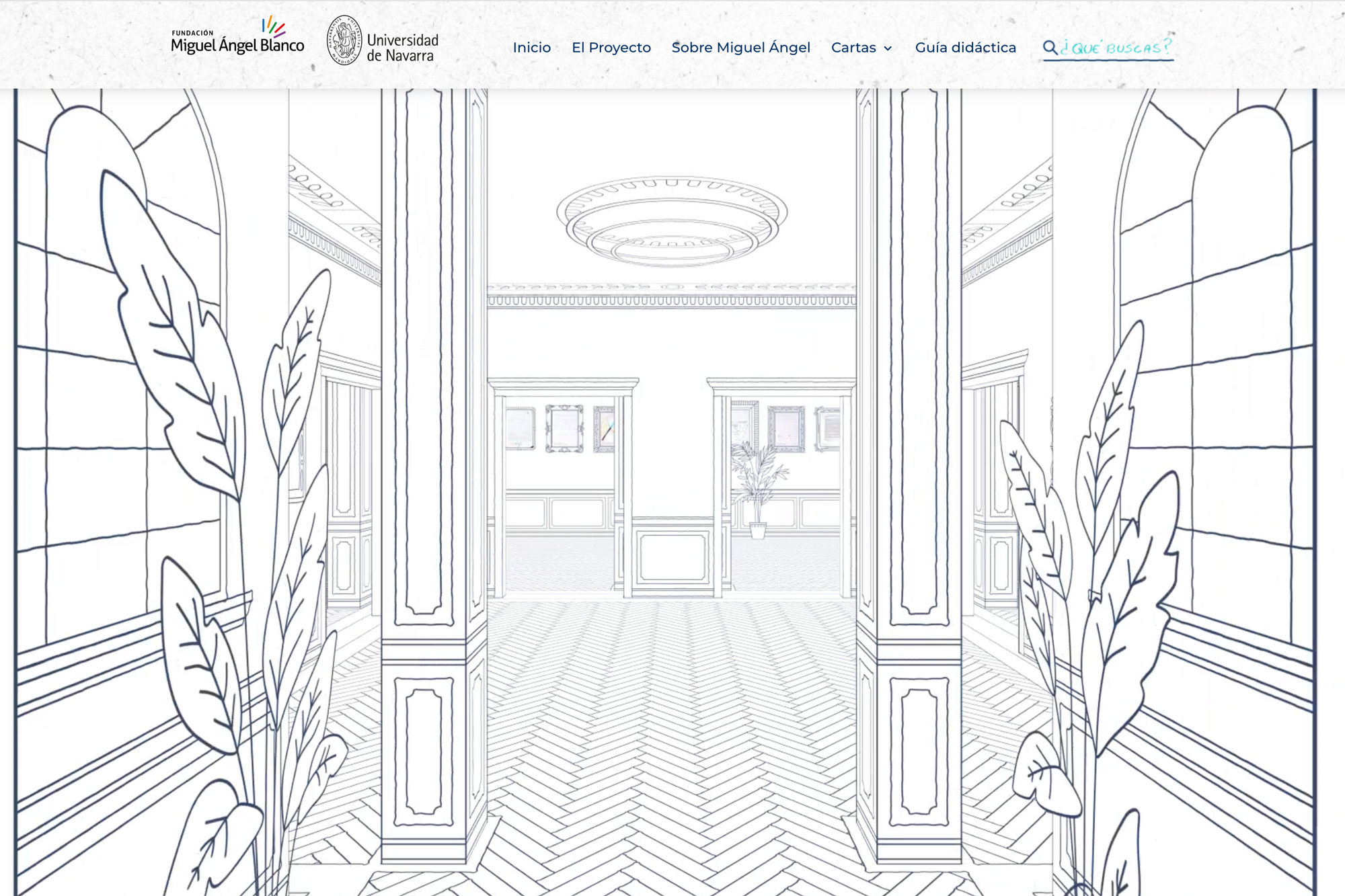 Captura de la animación del landing de la web Cartas a Miguel Ángel Blanco