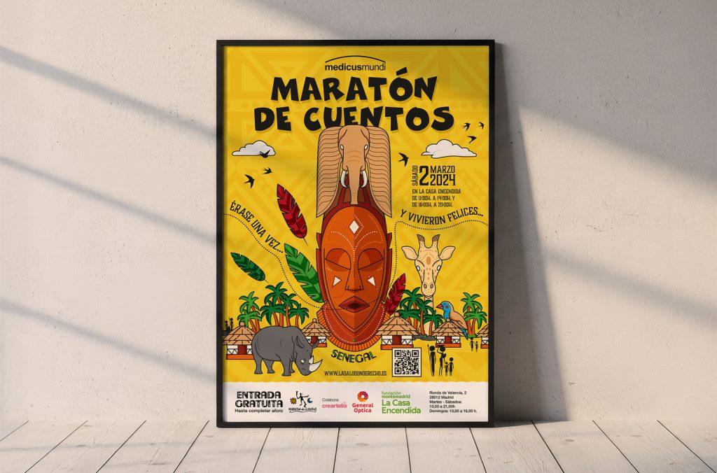 Imagen gráfica del Maratón de Cuentos de Medicus Mundi
