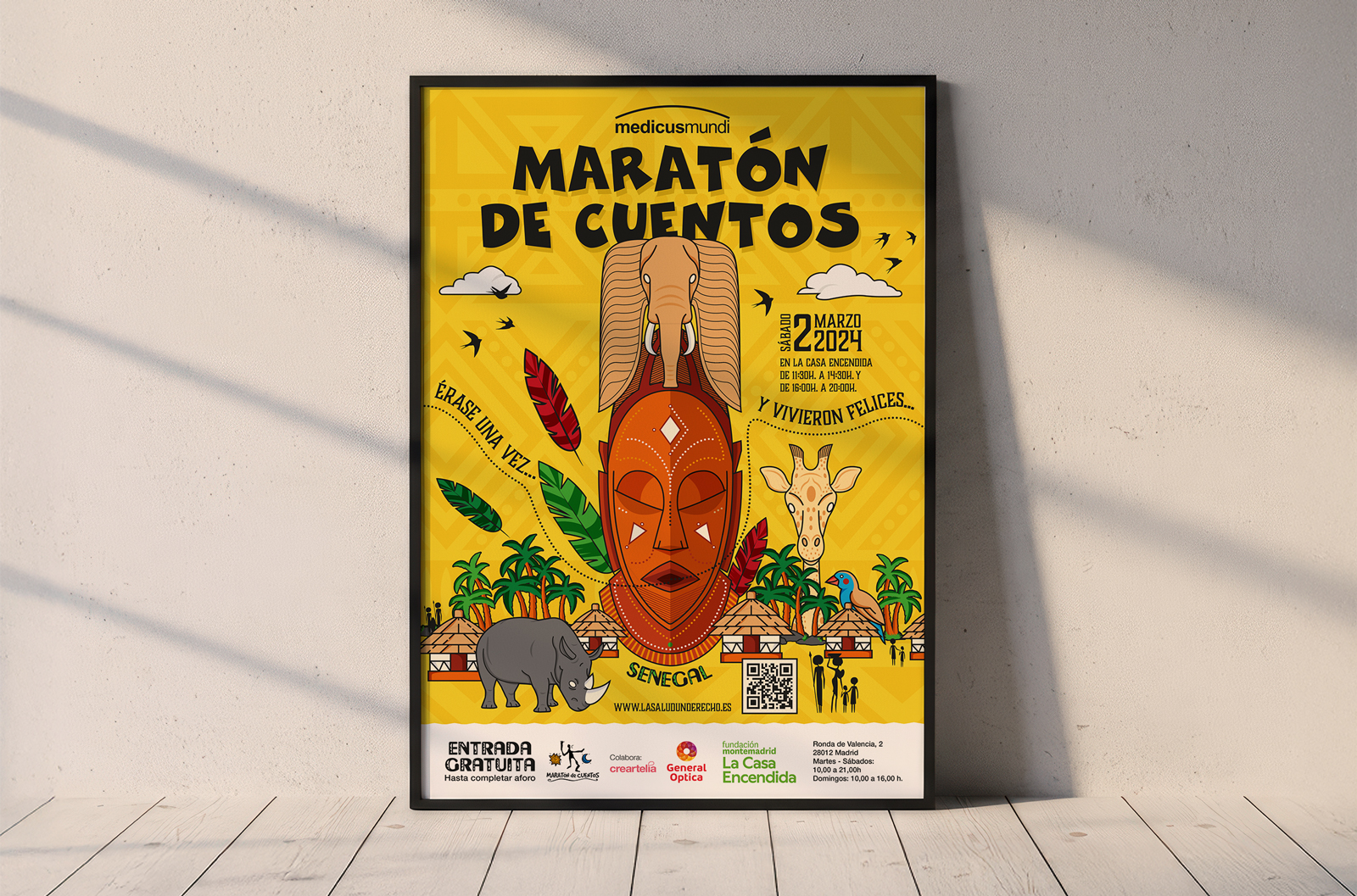 Imagen gráfica del Maratón de Cuentos de Medicus Mundi