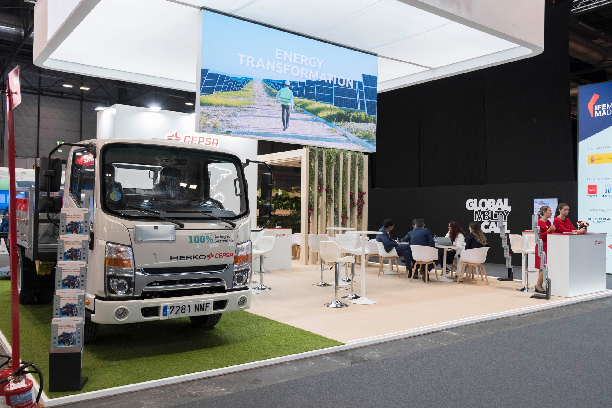 Diseño de espacio efímero en IFEMa Madrid para GASIB en Mobility 2026