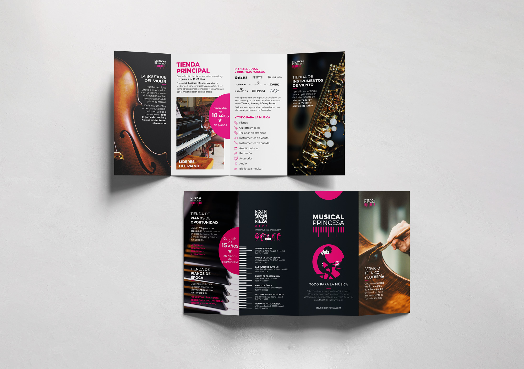 Flyer promocional corporativo de Musical Princesa