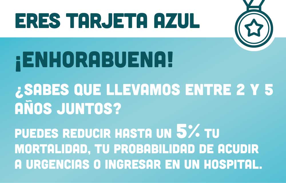 Diseño delantero azul sobre la continuidad en la atención médica de Longimed